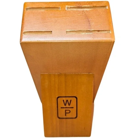 Wolfgang Puck WP Santoku Chef's Knife Set Wood Block Only for 9