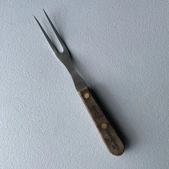 Vtg. Dexter USA S852 Carving Fork Made in USA Stainless Steel 7.5