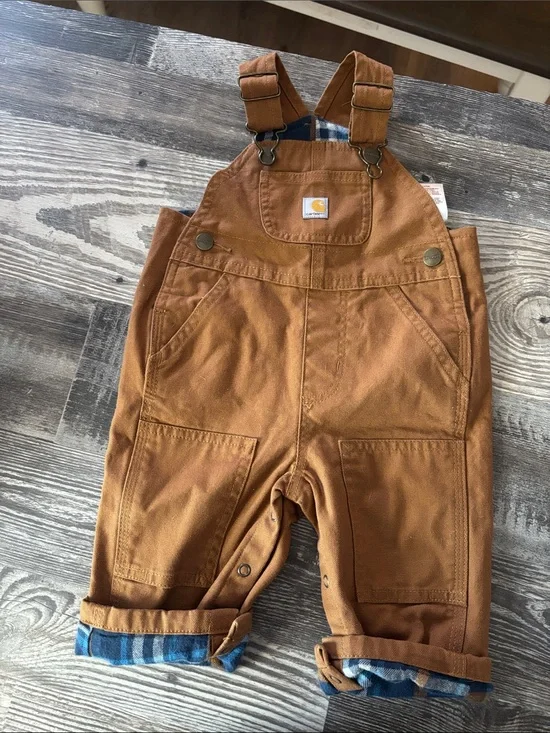 Carhartt Overalls Flannel Lined LIKE NEW