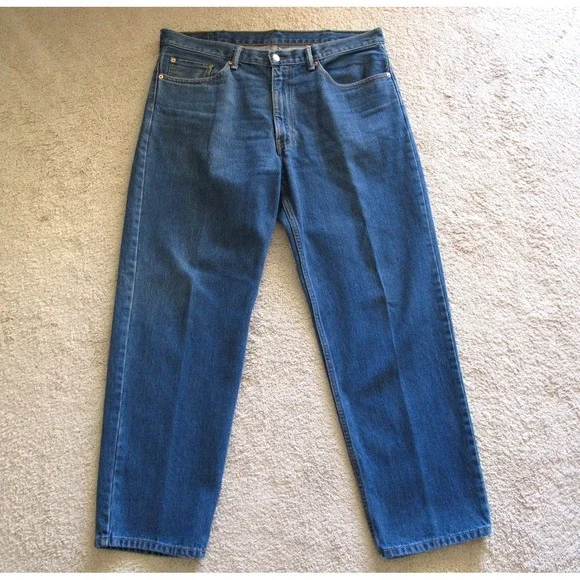 Levi's 550 Relaxed Fit Blue‎ Denim Cotton Jeans Men's Size 38 x 30