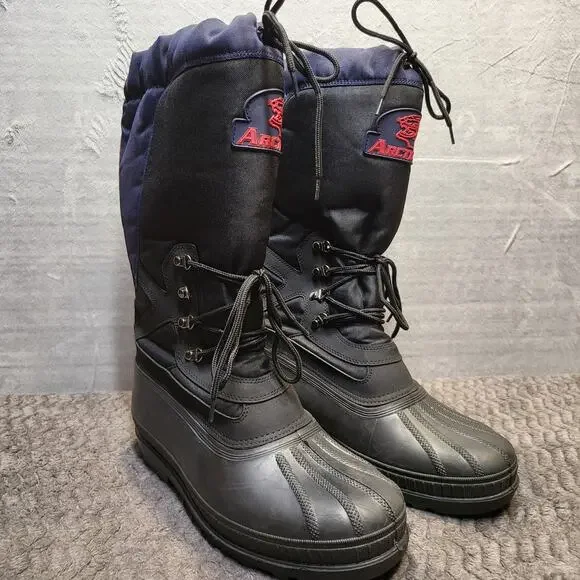 Arctic Cat Winter Snow Boots Mens Size 9 Black Waterproof Made In Canada Outdoor