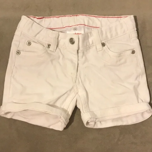 Hanna Andersson girls denim white shorts
