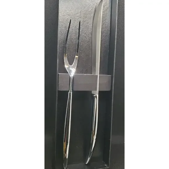 Carvel Hall Steel Smiths 2 Piece Carving Cutlery Set Knife Fork Vintage 1970 Era