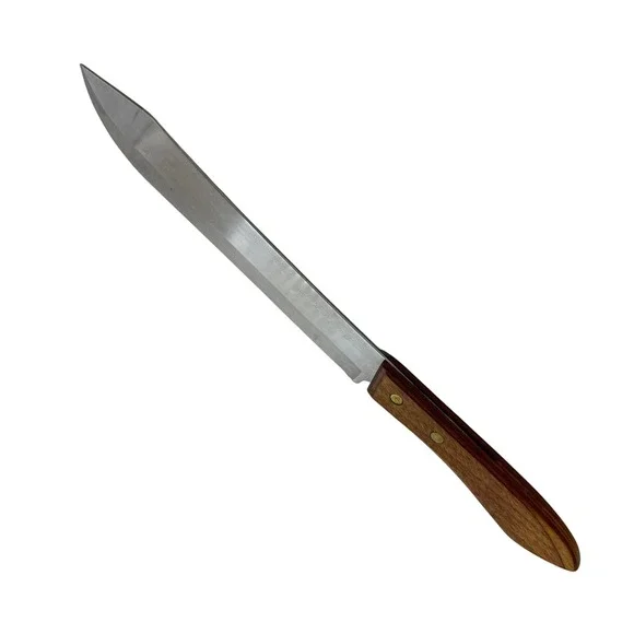 Vintage Ekco Stainless Steel Carving Knife Wood Handle USA Made Bread‎ Utility
