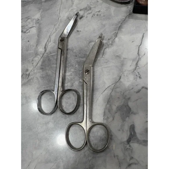 Military Bandage Scissors U.S.G. Issued Stainless‎ Set Of 2 Circa 1980's