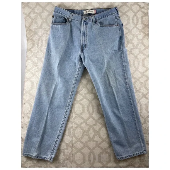 Levi's 550 Relaxed Fit Mens 38x30 Light Wash Blue Jeans Cotton Denim Tapered Leg
