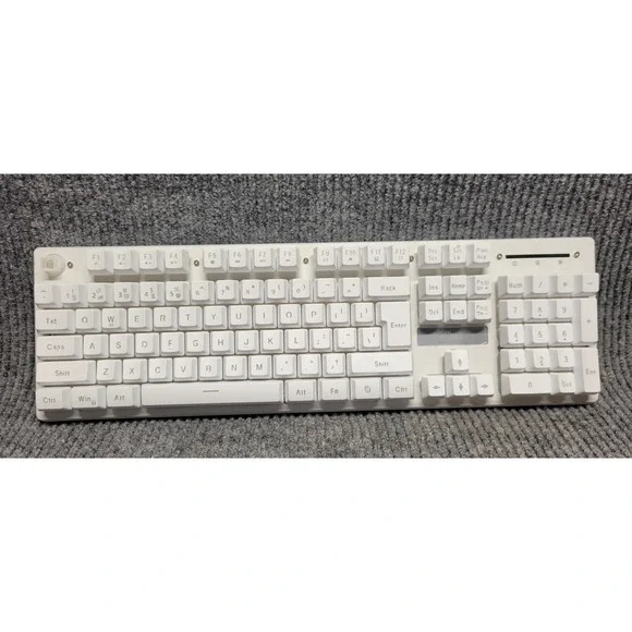 RedThunder K10 Wireless Backlit Gaming Keyboard White RGB 2.4G no mouse & dongle