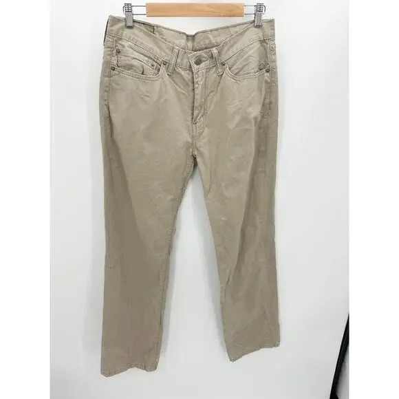 Levi's‎ 514 Straight Fit Washed Soft Twill Brown Khaki Jeans Men's Size 34 x 34
