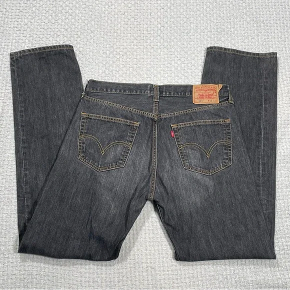 Men’s Levi’s 501 Straight Leg Button Fly 2009 Size 36x34 Gray/Black