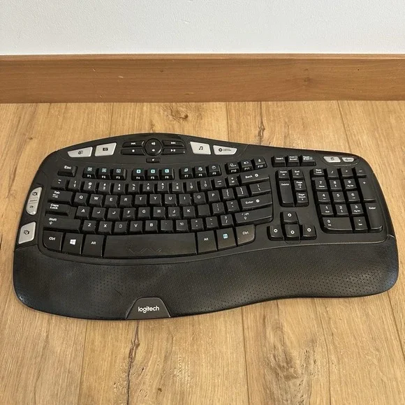 Logitech K350 (Y-R0053) Wireless Comfort Wave Ergonomics Keyboard TESTED‎ NO USB