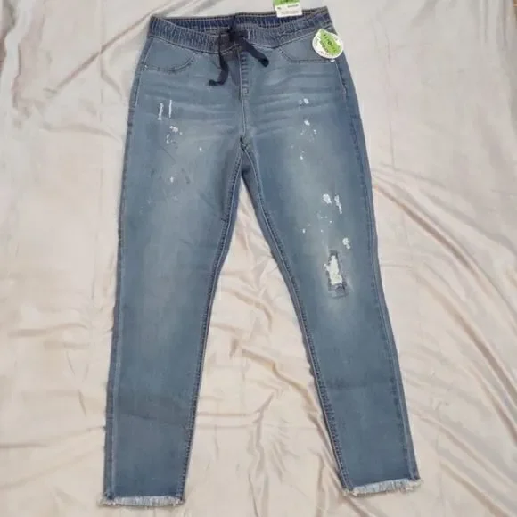 Justice Pull On Elastic Waist Jeggings made‎ with Recycled Plastic Sz 16Plus