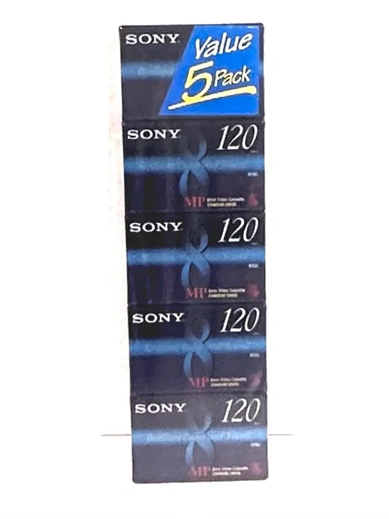 Sony P6-120PM 120 Minutes, 8mm Video Cassette Pack of 5 Factory Sealed New