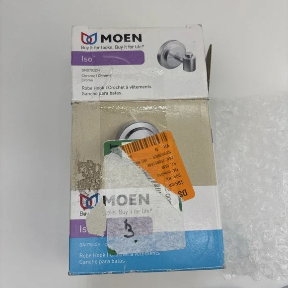 Moen Iso Chrome Robe/ Towel Hook DN0703CH‎ NEW
