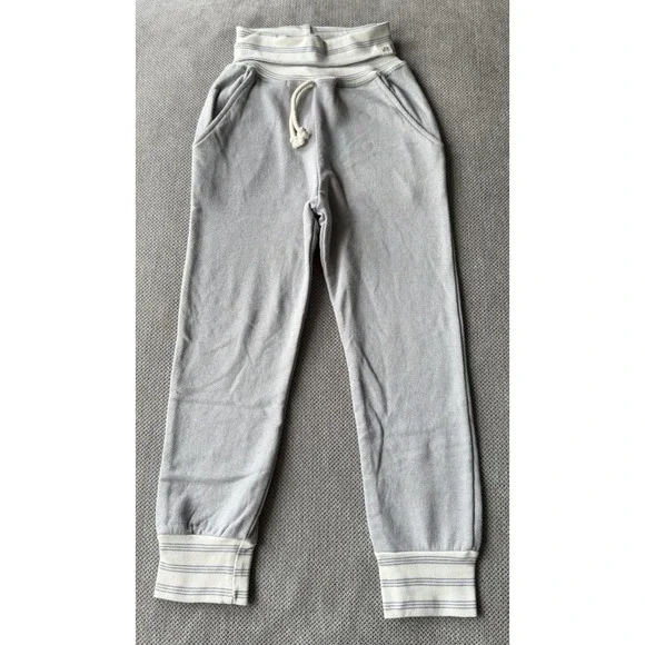 Little Road Co Jogger Pants 5Y Gray Stripe Trim Pocket Sweatpants Boys