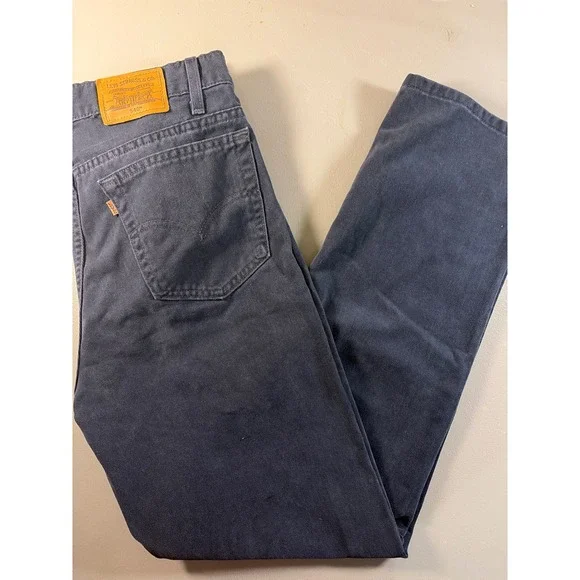 Levi's 540 Relaxed Fit Jeans Mens 34x32 Gray Orange Tab Straight Leg Vintage