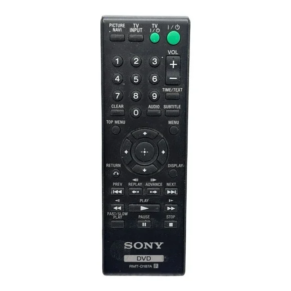 Sony RMT-D197A DVP-SR200P DVP-NS710H/B DVD Player Remote Control