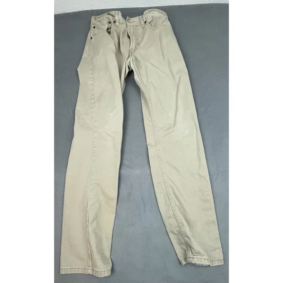 Levi's 511 Slim‎ Fit Jeans Mens 29 29 (28 28) Brown Lightweight Canvas Work Soft