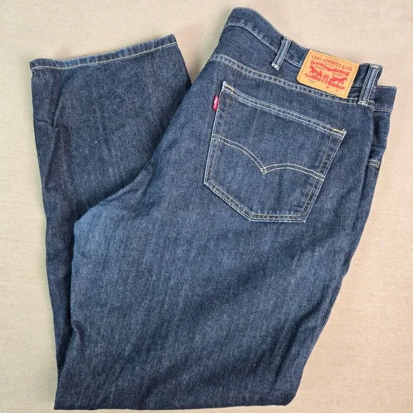 Levi's 559 Relaxed Straight Jeans Mens 44x30.5 Dark Wash Blue Denim 01559-0004
