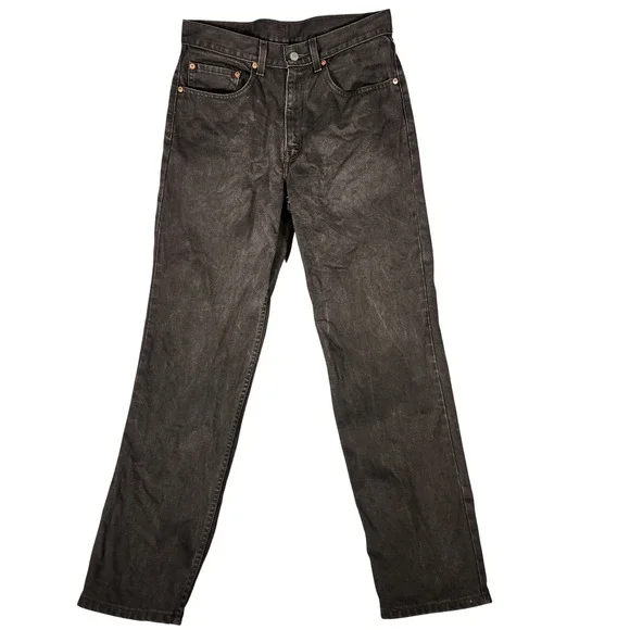 Levi's 550 Relaxed Fit Jeans Mens W32 L32 Black Excellent Faded Denim Tapered
