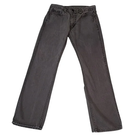 Levis 513 Slim Straight Grey Denim Jeans Mens 32x32 80813-0002