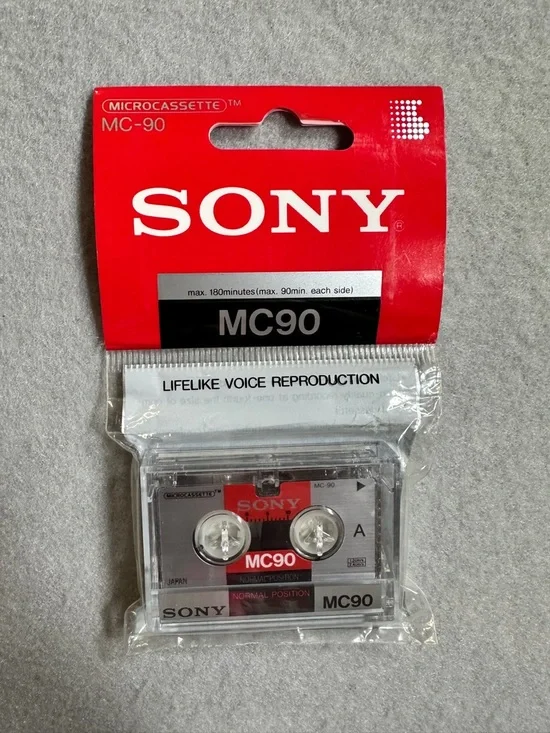 Sony MC-90 Microcassette 180 Min Voice‎ Recorder Tape New Sealed