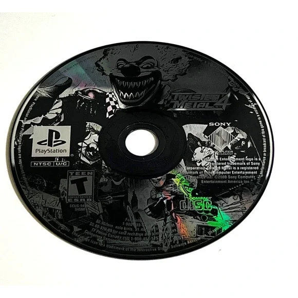 Sony Twisted Metal 4 Video Game‎ Sony PlayStation 1 PS1 Disc Only NTSC
