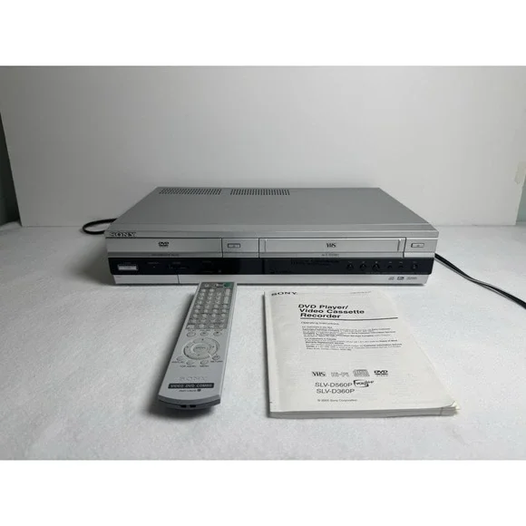 SONY SLV-D380P DVD VHS Combo Player & VCR With Remote and Cables Tested
