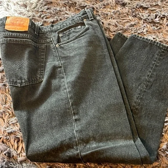 levis 550 made in usa 38x30 black relaxed fit tapered dst Jeans. Great con.