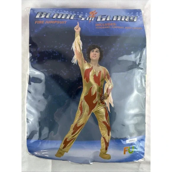 Blades‎ of Glory Fire Jumpsuit Halloween Costume Small Complete