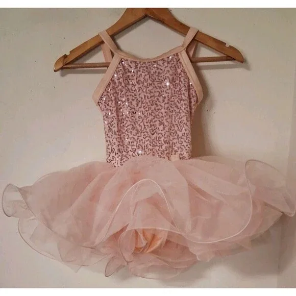 Weissman 1C Ballet Dance Costume Ballerina Tutu Baby Pink Sequin