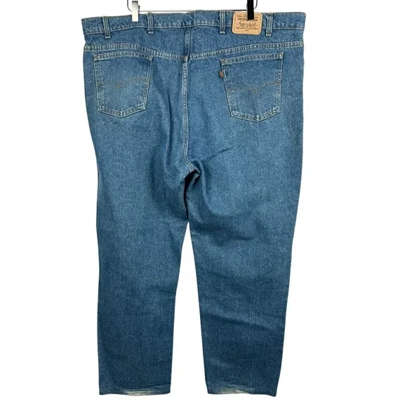 VTG 90's Levi's 540 Relaxed Fit 100% Cotton Brown Tab Men's Denim‎ Jeans 46x30