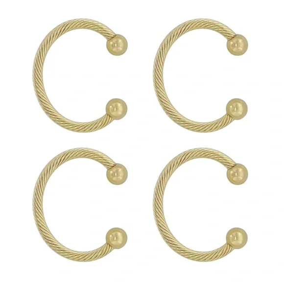Haute Decor Gold Mantle Decor Hook- set of 4