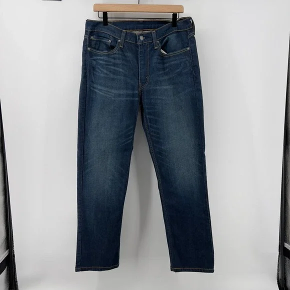 Levi‎ 514 Men 34X30 Straight Fit Straight Leg Jeans Denim Blue Medium Wash