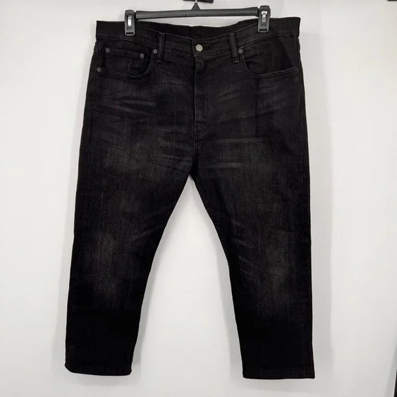 Levis 512 Slim Taper Jeans Mens 38x24 Faded Black Denim Pants 3757 S40196