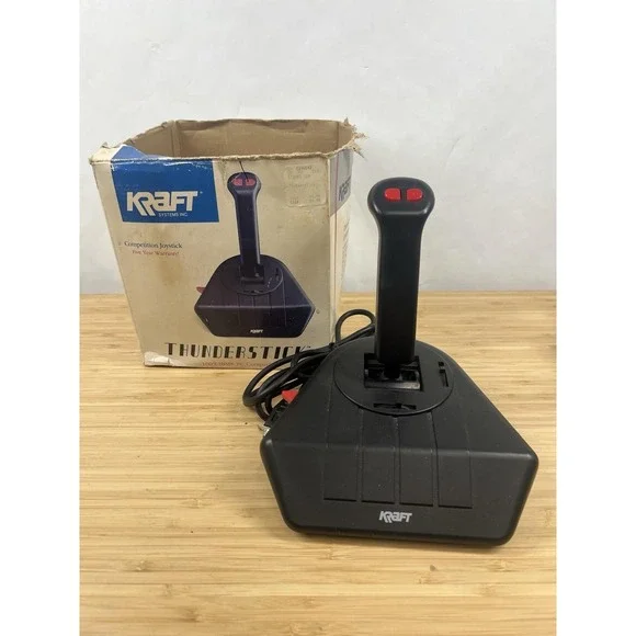 Kraft Thunderstick Vintage IBM PC Joystick Clean w/ Partial Box DOS Very Clean‎