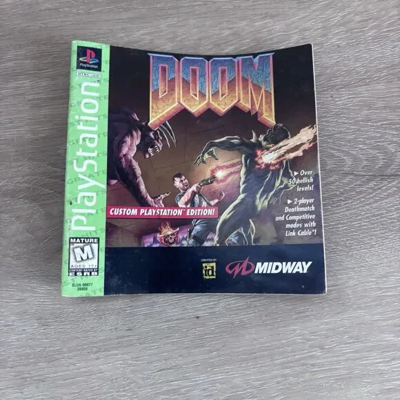 Sony PS1 DOOM Game Manual BOOKLET ONLY Greatest Hits Vintage Replacement