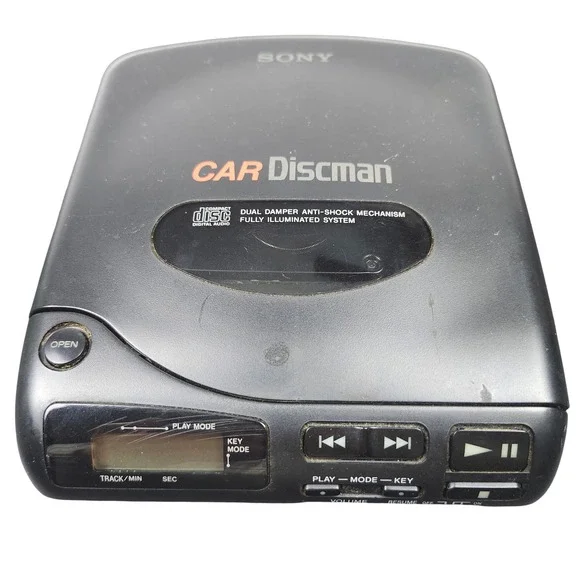 Vintage Sony D-180K Car Discman CD Player Not Working Parts or Repair Only
