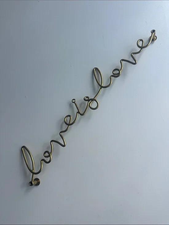 Love is Love Brass Script Wall Sign