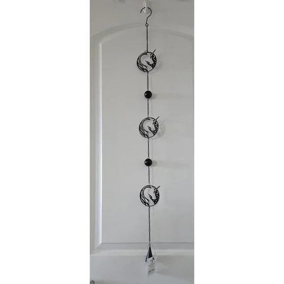 Alchemy Sacred Unicorn Horse Moon‎ Star Metal Wall Hanging Mobile Wind Chime New