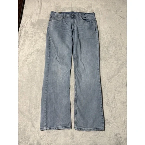 Levis 527 Jeans Mens 34x30 Blue Regular Bootcut Mid Rise Light Wash