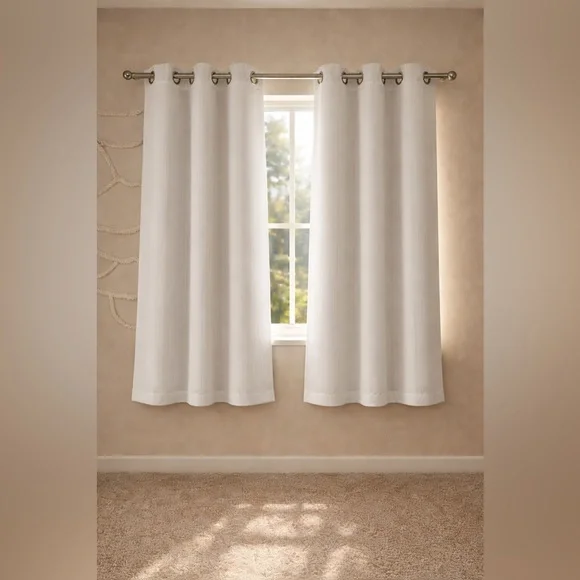 The Big One Classic Cream Curtains. Set of 2. 40W X 63L