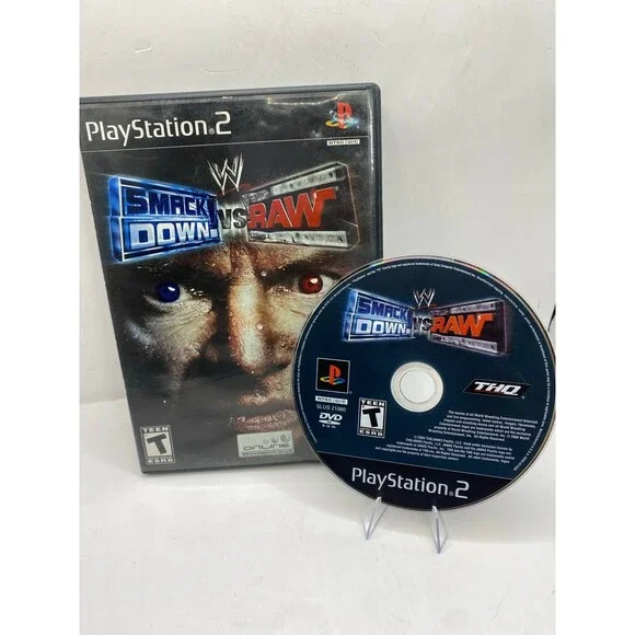 WWE SmackDown! vs. Raw Sony PlayStation 2 PS2 CIB 2004 authentic no manual