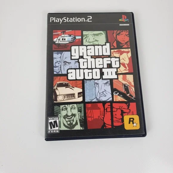 Grand Theft Auto III Sony PlayStation 2 PS2 2001 Black Label GTA 3 Complete CIB