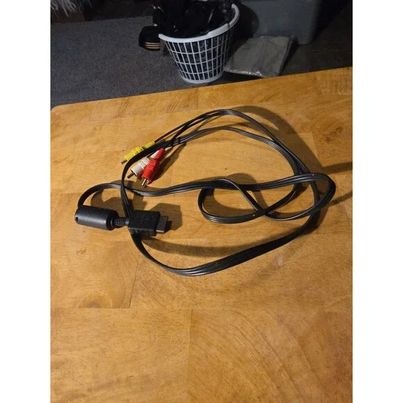 Sony PS1 And PS2 OEM AV Audio TV Video Black Cable Connector Cord