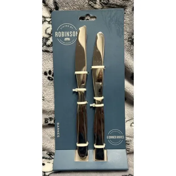 ROBINSON Stainless Steel Dinner‎ Knives Set of 6