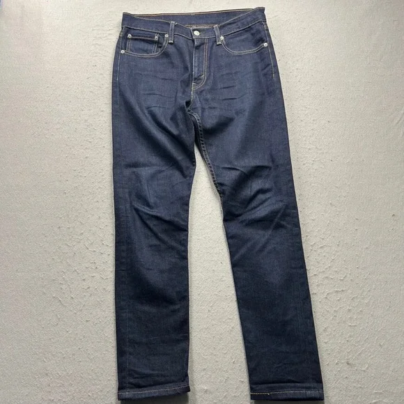 Levis 512 Slim Taper Jean Mens W32 L32 Dark Indigo Blue Stretch Denim 28833-0025