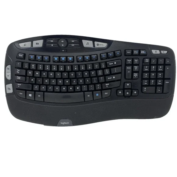 Logitech K350‎ Comfort Wave Wireless Keyboard No Dongle Keyboard - Tested Works!