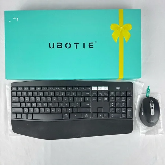 NIB UBOTIE MK850 Wireless Keyboard M720 Triathlon Mouse–Bluetooth/Receiver