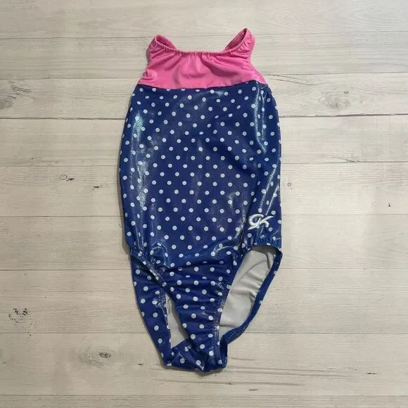 GK girls leotard‎ pink blue child large