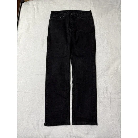 Levis‎ 541 Jeans Mens 34x33 Athletic Tapered Mid Rise Dark Wash Black Denim